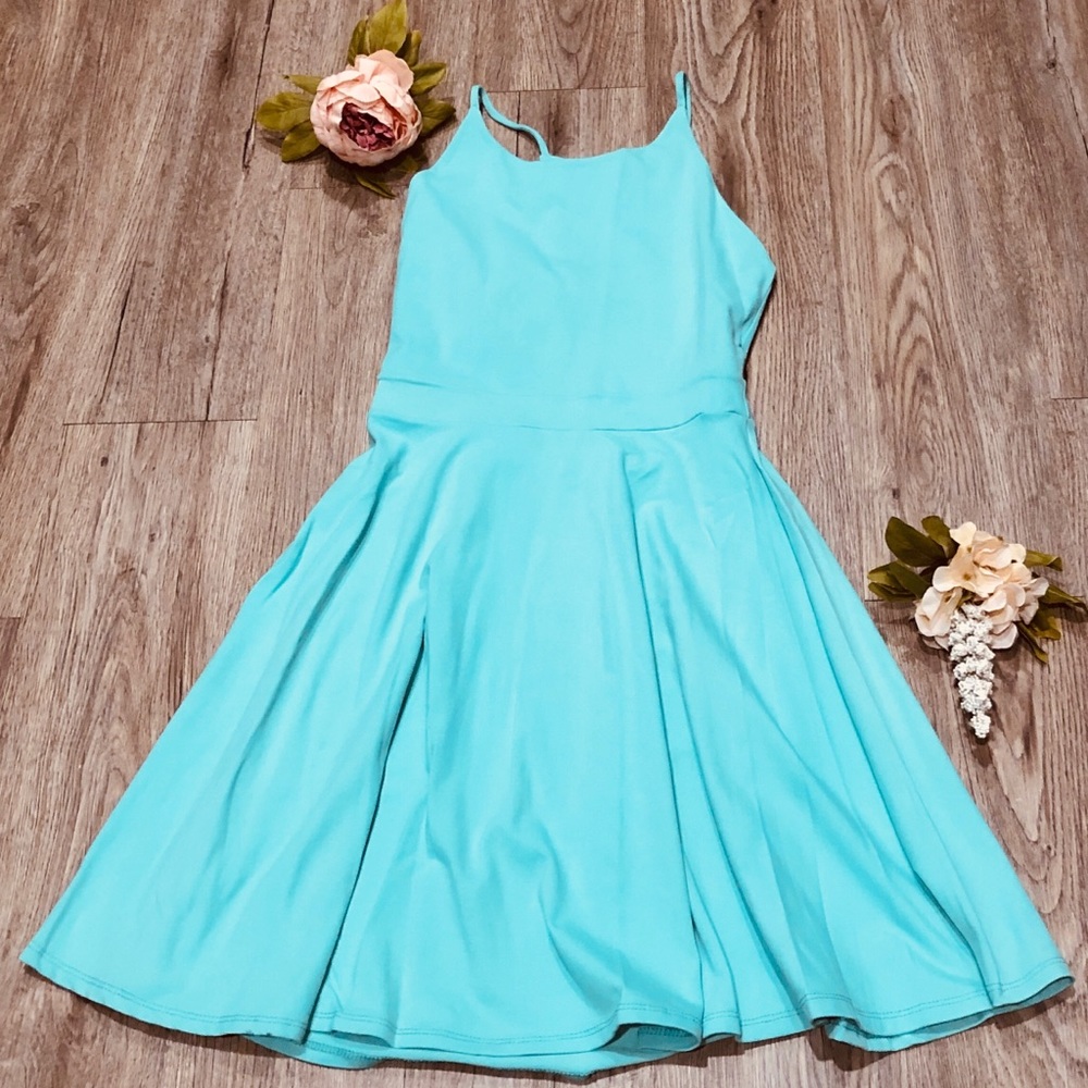Susana Monaco Turquoise Cut Out Dress Size Small